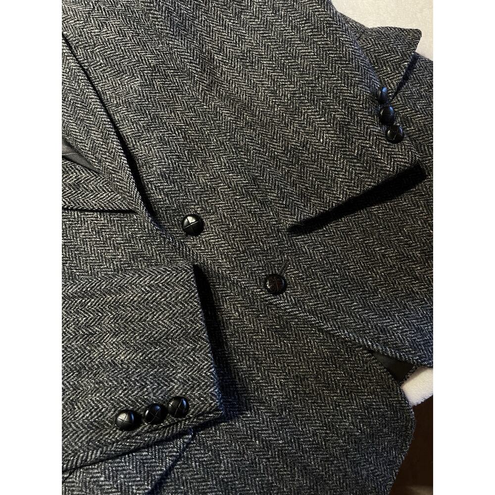 Gray Wool Tweed Herringbone Sport Coat - image 7